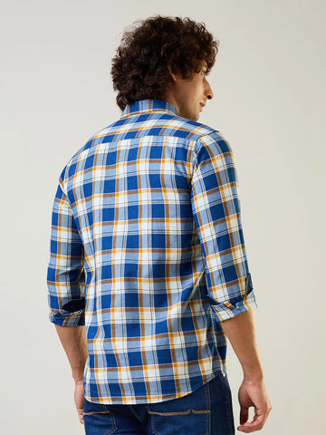 Orange Checkered Shirt Tim Paris