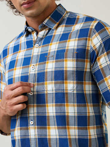 Orange Checkered Shirt Tim Paris