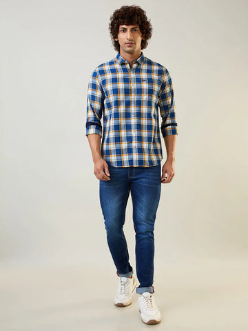Orange Checkered Shirt Tim Paris
