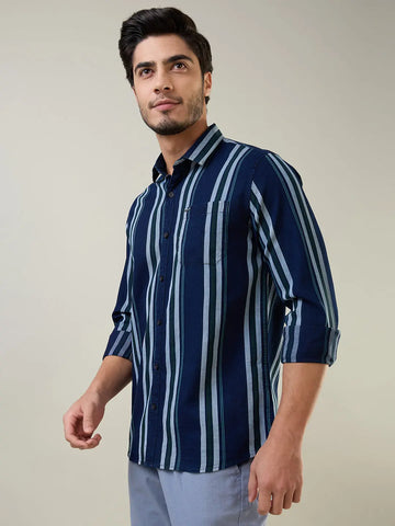 Sea Green Striped Shirt Tim Paris