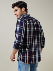 Red Checkered Regular Fit Shirt