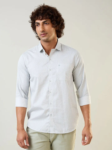 Turquoise Printed Shirt Tim Paris