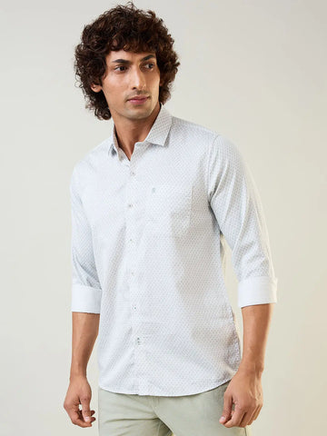 Turquoise Printed Shirt Tim Paris