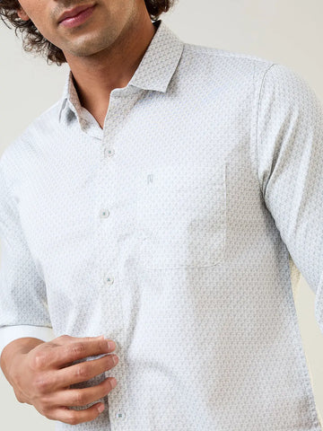 Turquoise Printed Shirt Tim Paris