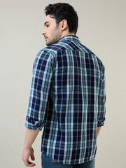 Blue Grid Checked Shirt