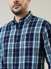 Blue Grid Checked Shirt
