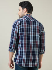 Red Checkered Regular Fit Shirt