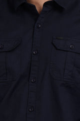 Navy Solid Regular Fit shirt Tim Paris