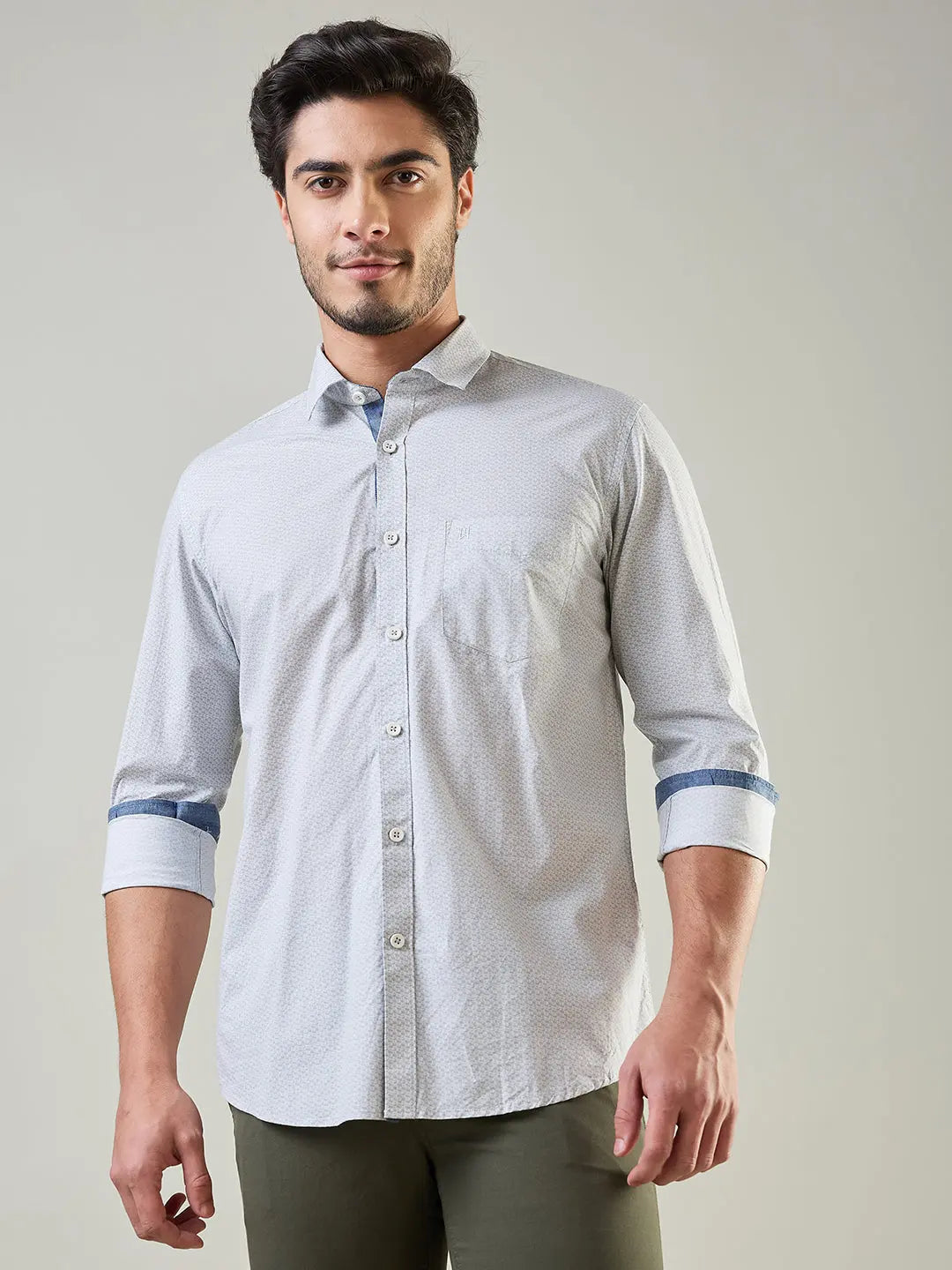 Black Printed Regular Fit Shirt TIM PARIS
