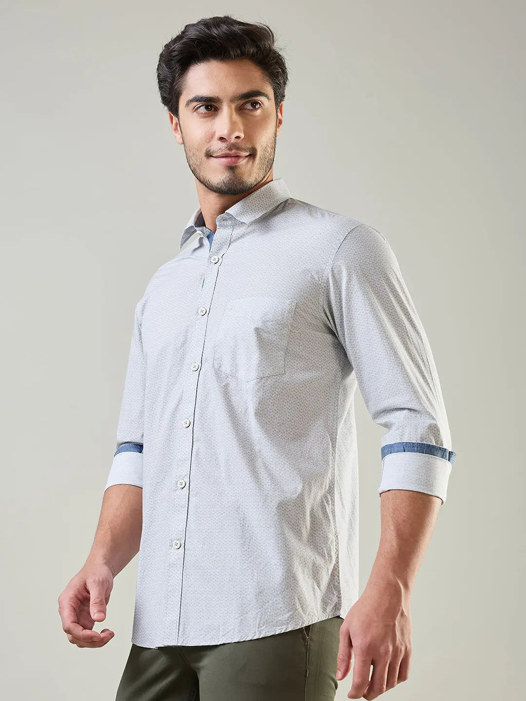 Black Printed Regular Fit Shirt TIM PARIS