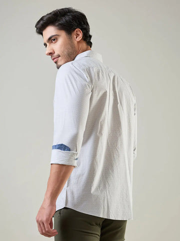 Black Printed Regular Fit Shirt TIM PARIS