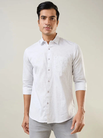 Black Printed Regular Fit Shirt TIM PARIS