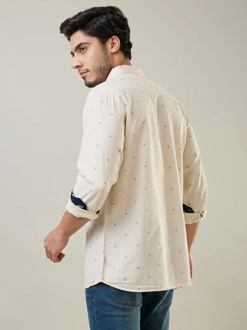 Natural Printed Shirt Tim Paris