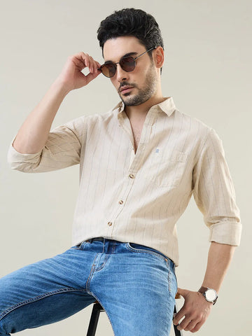 Sky Blue Striped Shirt Tim Paris