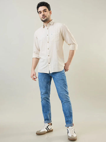 Sky Blue Striped Shirt Tim Paris