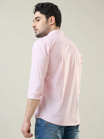 Pink Printed Regular Fit Shirt TIM PARIS