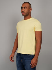 Pale Banana Yellow Solid T-Shirt