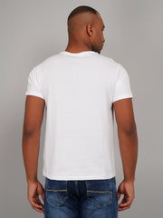 White Solid Round Neck T-Shirt