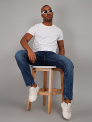 White Solid Round Neck T-Shirt