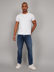 White Solid Round Neck T-Shirt