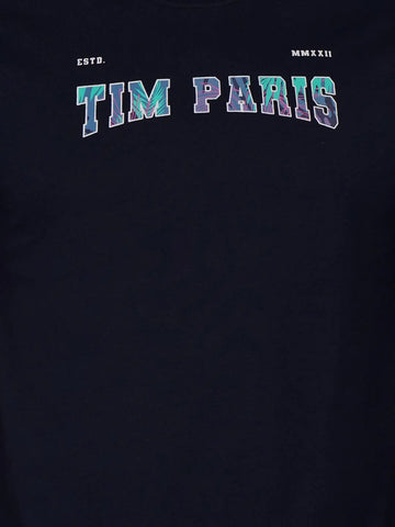 Dress Blue Graphic Print T-Shirt Tim Paris