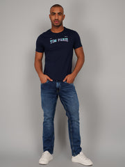 Dress Blue Graphic Print T-Shirt