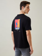 Black Graphic Printed T-Shirt