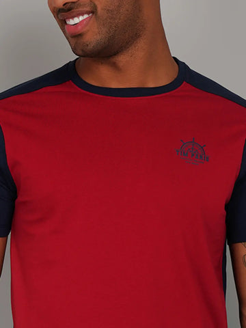 Red Cut & Sew Regular Fit T-shirt Tim Paris