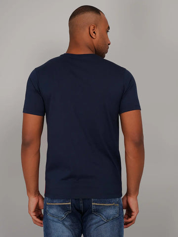 Red Cut & Sew Regular Fit T-shirt Tim Paris