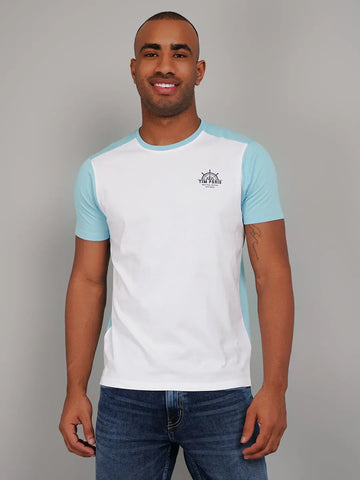 White Cut & Sew Regular Fit T-shirt Tim Paris