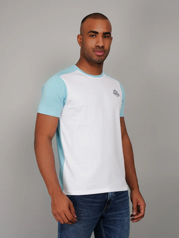 White Cut & Sew Regular Fit T-shirt Tim Paris