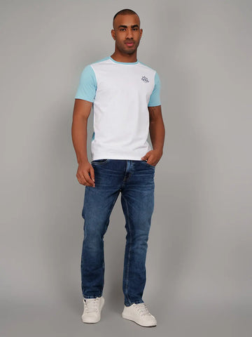 White Cut & Sew Regular Fit T-shirt Tim Paris