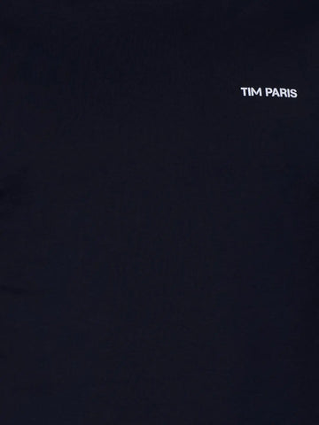 Dress Blue Round Neck Graphic Print T-Shirt Tim Paris