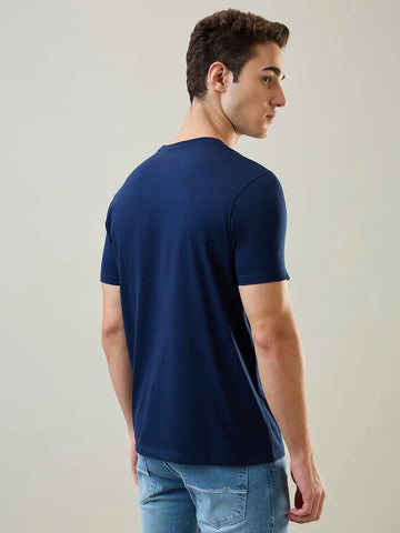 Dress Navy Blue Graphic Print T-Shirt Tim Paris