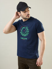 Blue Graphic Print Regular Fit T-shirt