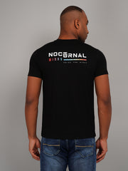 Black Round Neck Printed T-Shirt