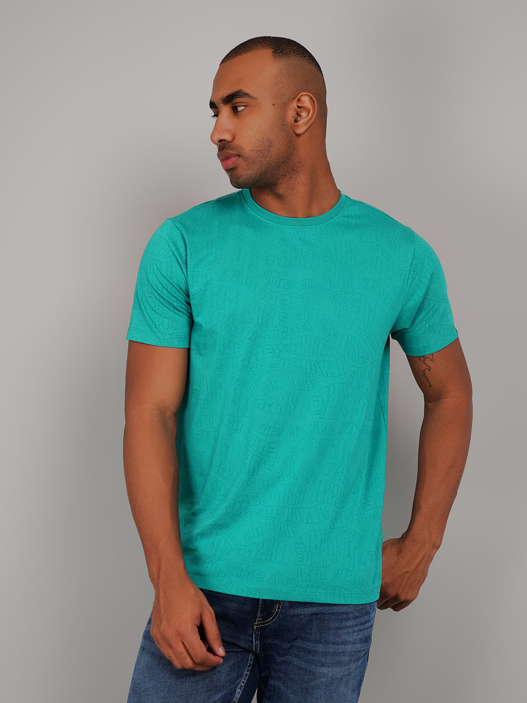 Porcelain Green AOP Print T-Shirt