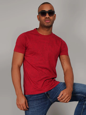 Scooter Red Printed T-Shirt Tim Paris