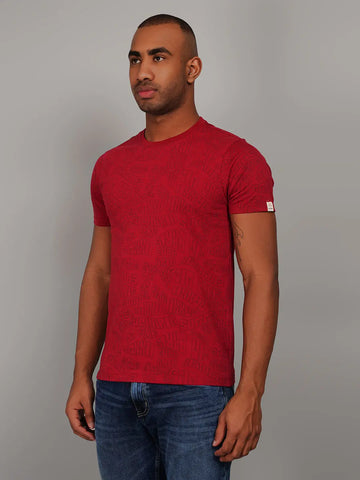 Scooter Red Printed T-Shirt Tim Paris