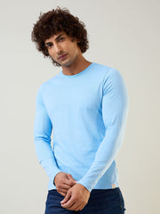 Dutch Canal Sky Blue Solid Full Sleeve T-Shirt