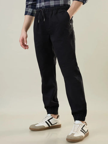 Black Regular Fit Joggers Tim Paris
