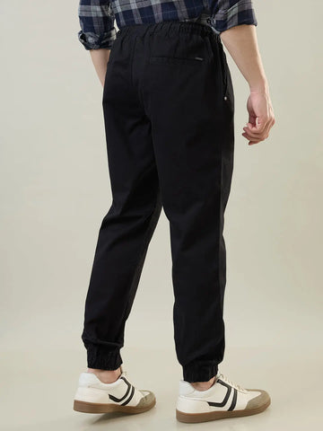Black Regular Fit Joggers Tim Paris