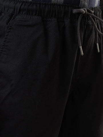 Black Regular Fit Joggers Tim Paris