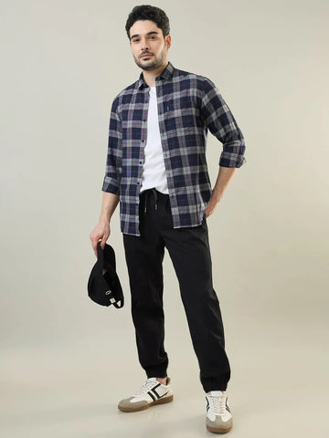 Black Regular Fit Joggers Tim Paris