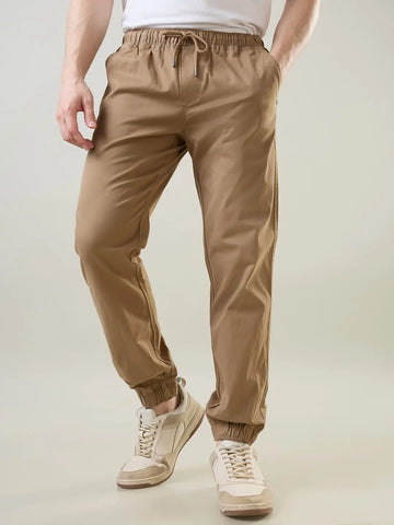 Brown Regular Fit Jogger Tim Paris