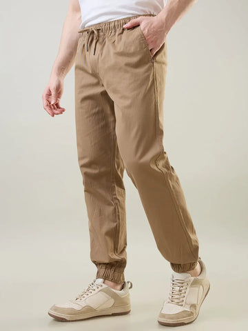 Brown Regular Fit Jogger Tim Paris