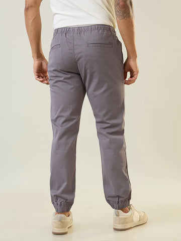 Grey Regular Fit Joggers Tim Paris