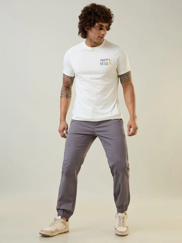 Grey Regular Fit Joggers Tim Paris