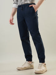 Navy Blue Regular Fit Joggers