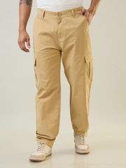 Khaki Relaxed Fit Cargo Pants